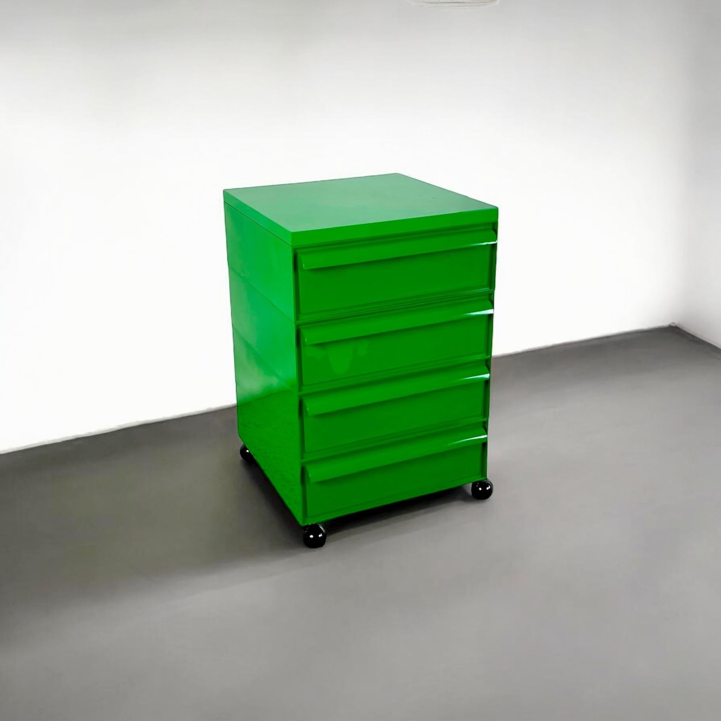 Plastic Green Chest of Drawers Model 4602 by Simon Fussell for Kartell, 1970s