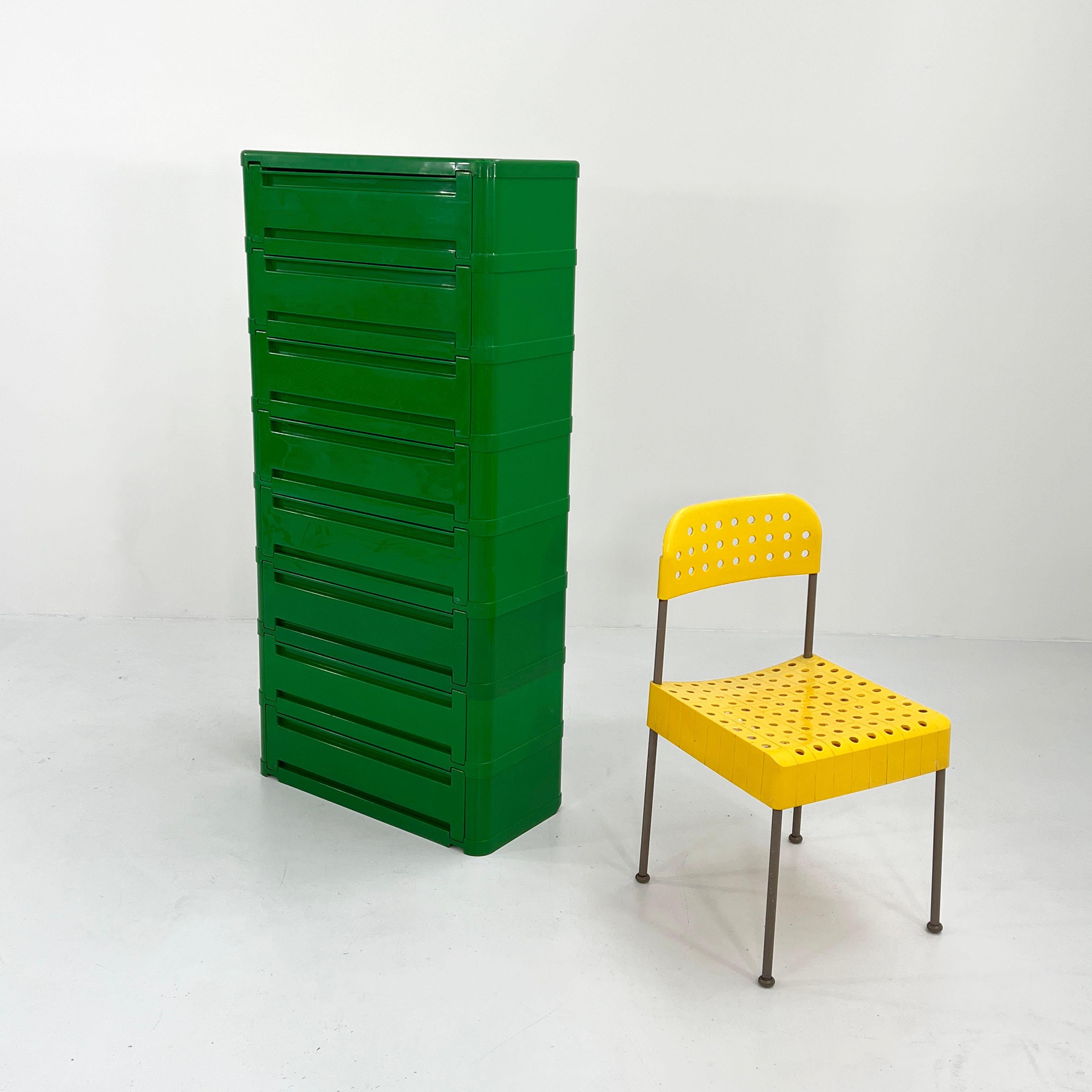 Green Chest of Drawers Model “4964” by Olaf von Bohr for Kartell, 1970s 7
