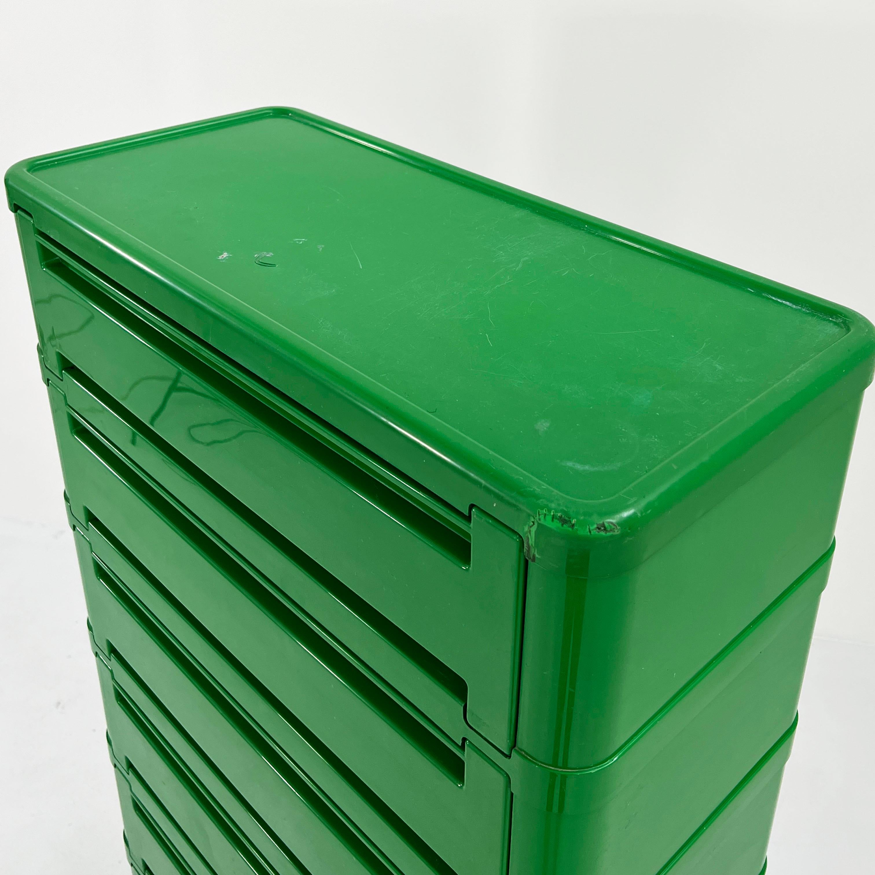Green Chest of Drawers Model “4964” by Olaf von Bohr for Kartell, 1970s 8