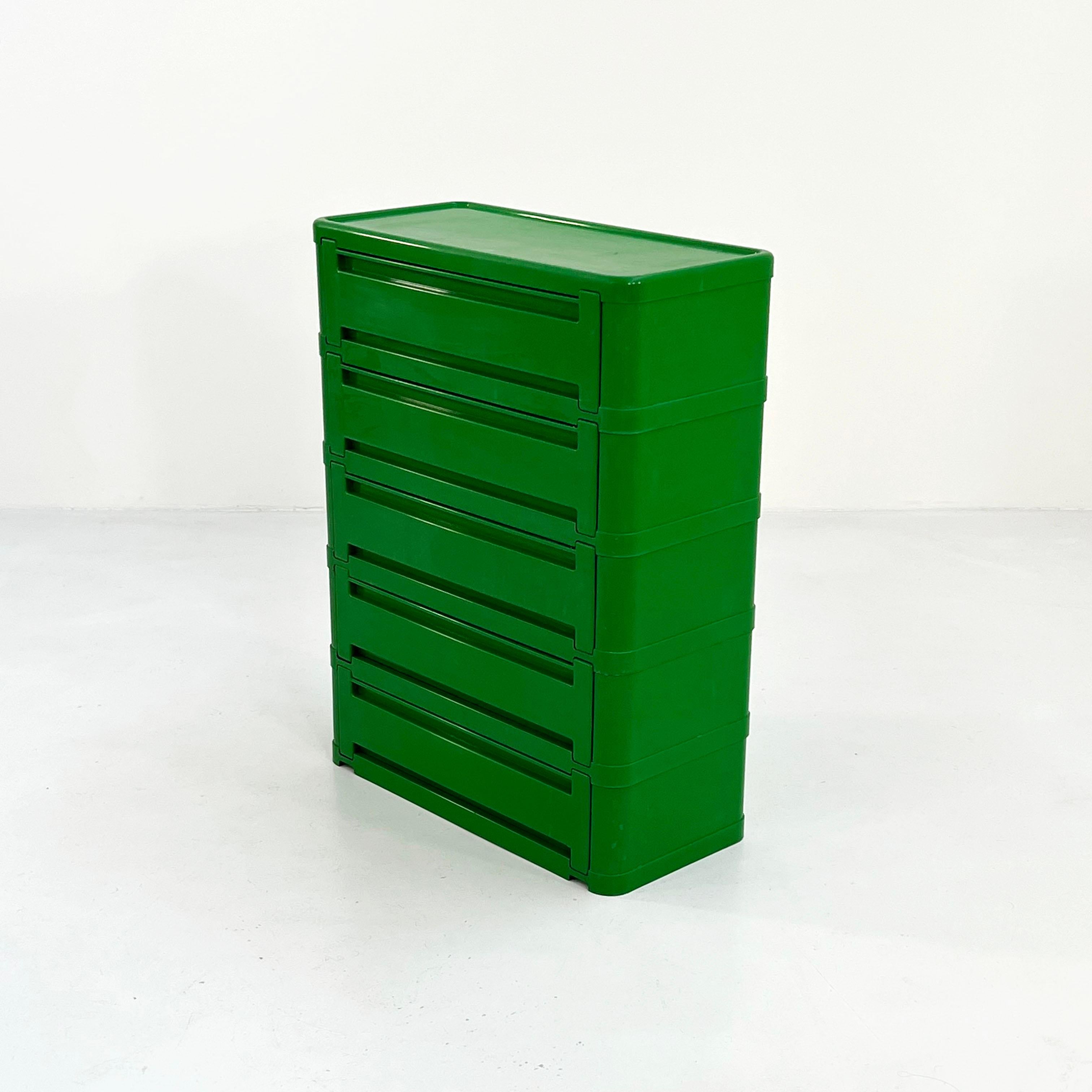 Designer - Olaf Von Bohr
Producer - Kartell
Model - Model “4964”
Design Period - Seventies
Measurements - Width 72 cm x Depth 34 cm x Height 95 cm
Materials - Plastic
Color - Green
Comments - Light wear consistent with age and use. Some