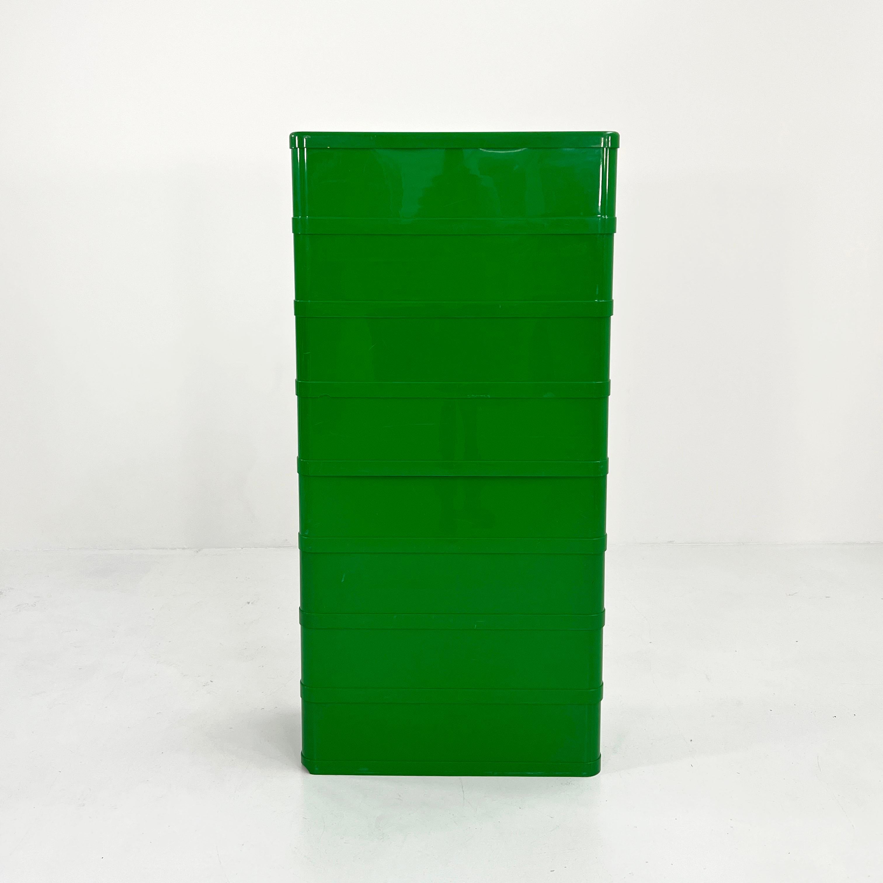 Plastic Green Chest of Drawers Model “4964” by Olaf von Bohr for Kartell, 1970s