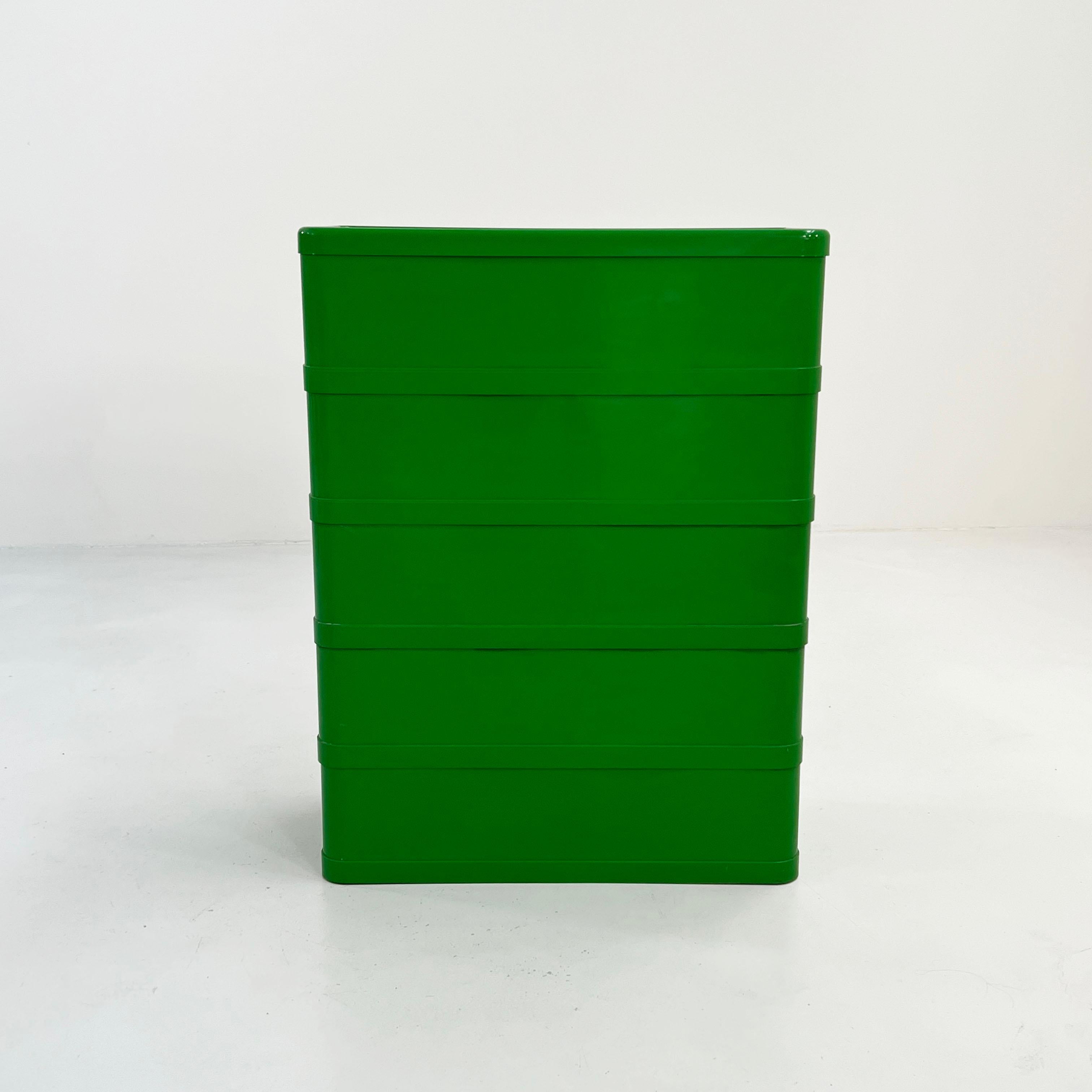 Plastic Green Chest of Drawers Model “4964” by Olaf Von Bohr for Kartell, 1970s
