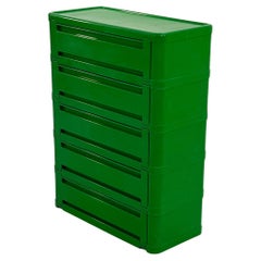 Green Chest of Drawers Model “4964” by Olaf Von Bohr for Kartell, 1970s