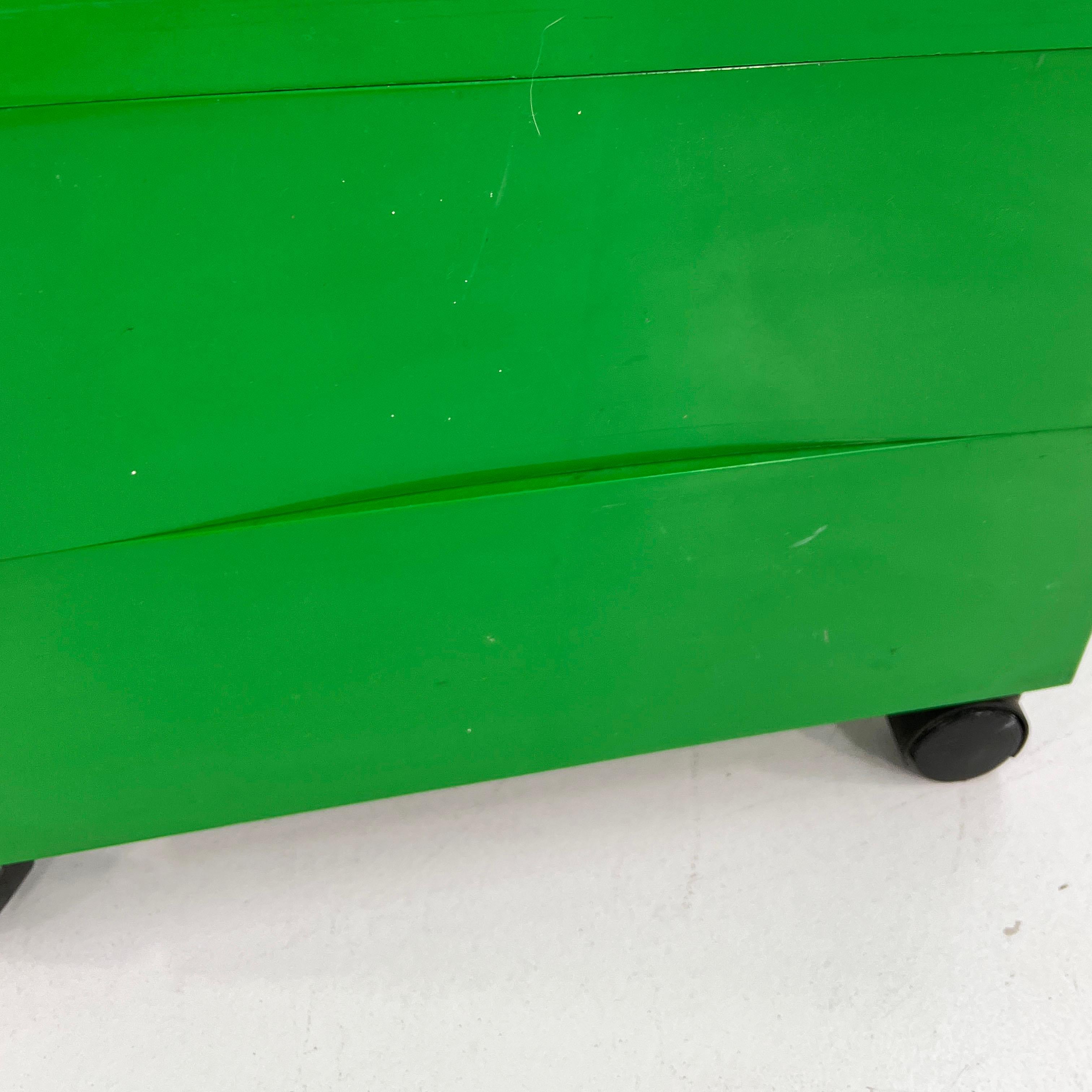 Green Chest of Drawers on Wheels by Simon Fussell for Kartell, 1970s 3