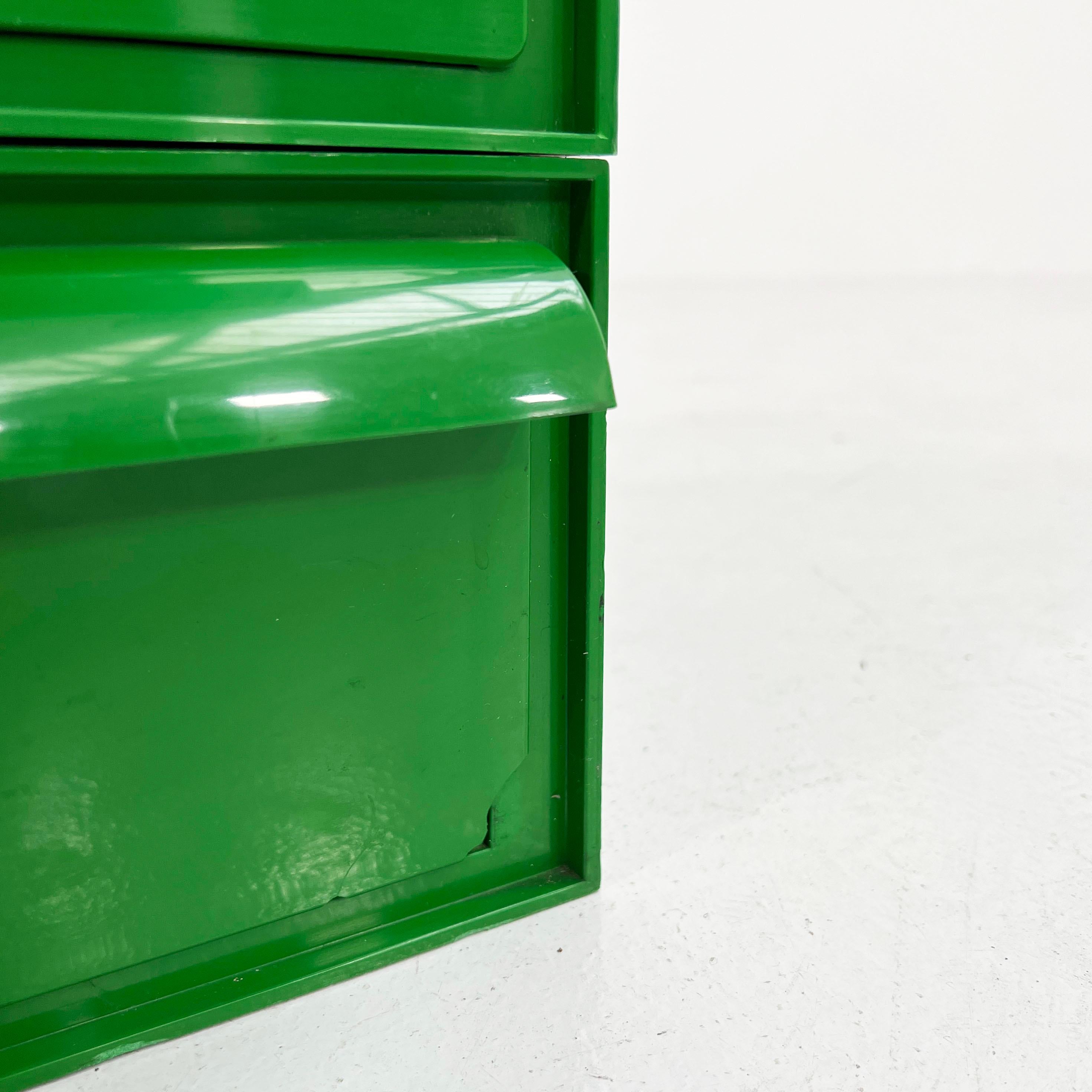 Green Chest with 4 Drawers Model 4601 by Simon Fussell for Kartell, 1970s 1