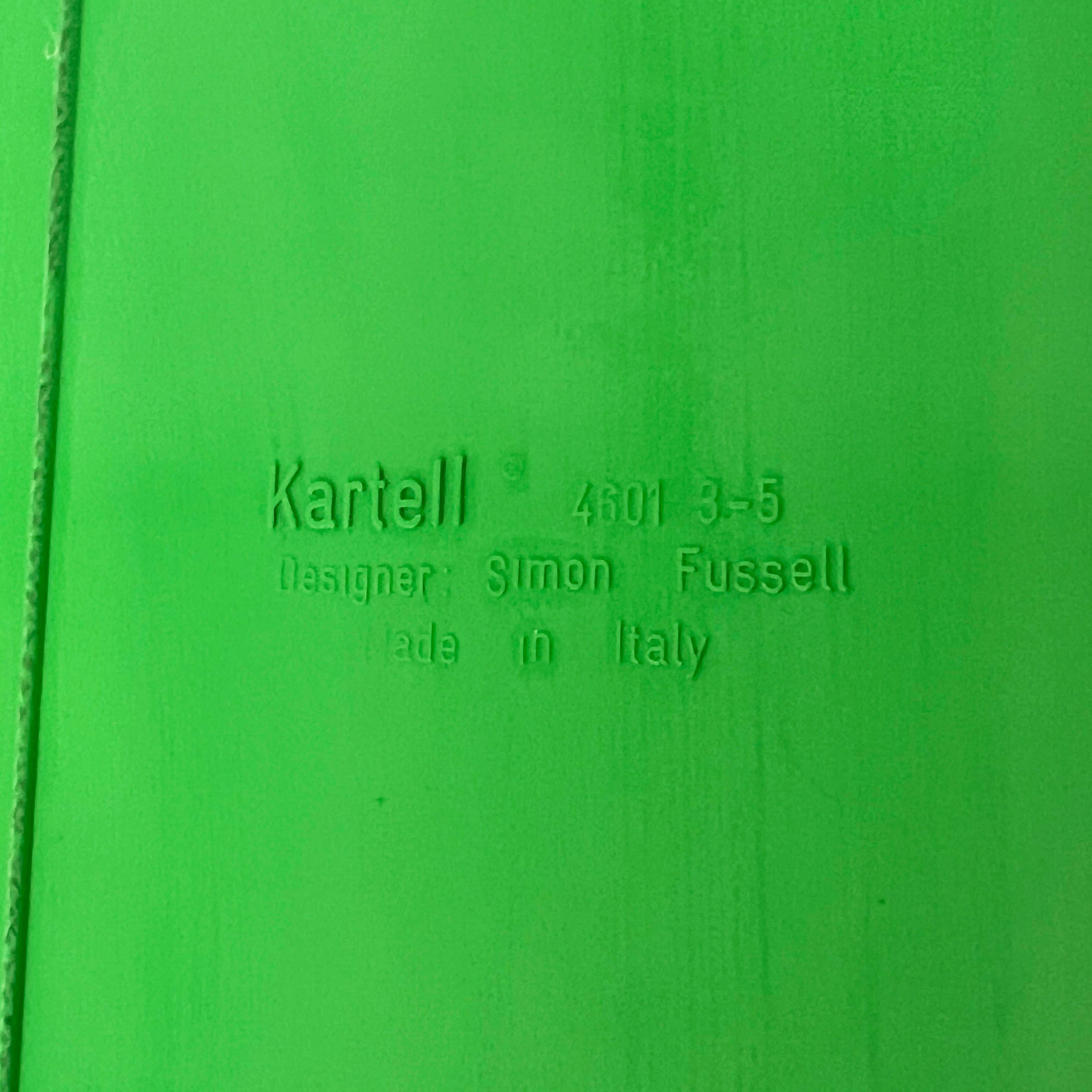 Green Chest with 4 Drawers Model 4601 by Simon Fussell for Kartell, 1970s 2