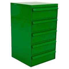 Green Chest with 5 Drawers Model 4601 by Simon Fussell for Kartell, 1970s