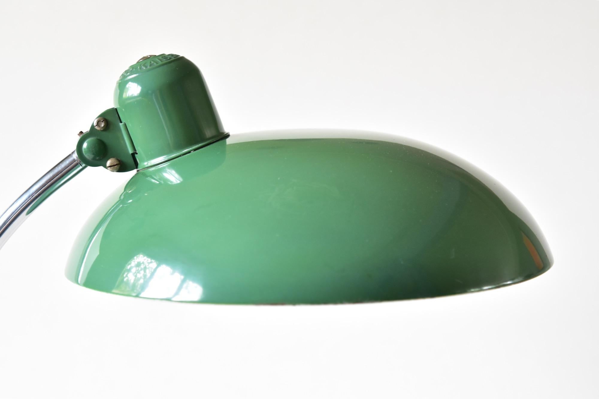 Green Christian Dell Table Lamp 6631 by Kaiser Idell Bauhaus, Germany In Good Condition In Krefeld, DE