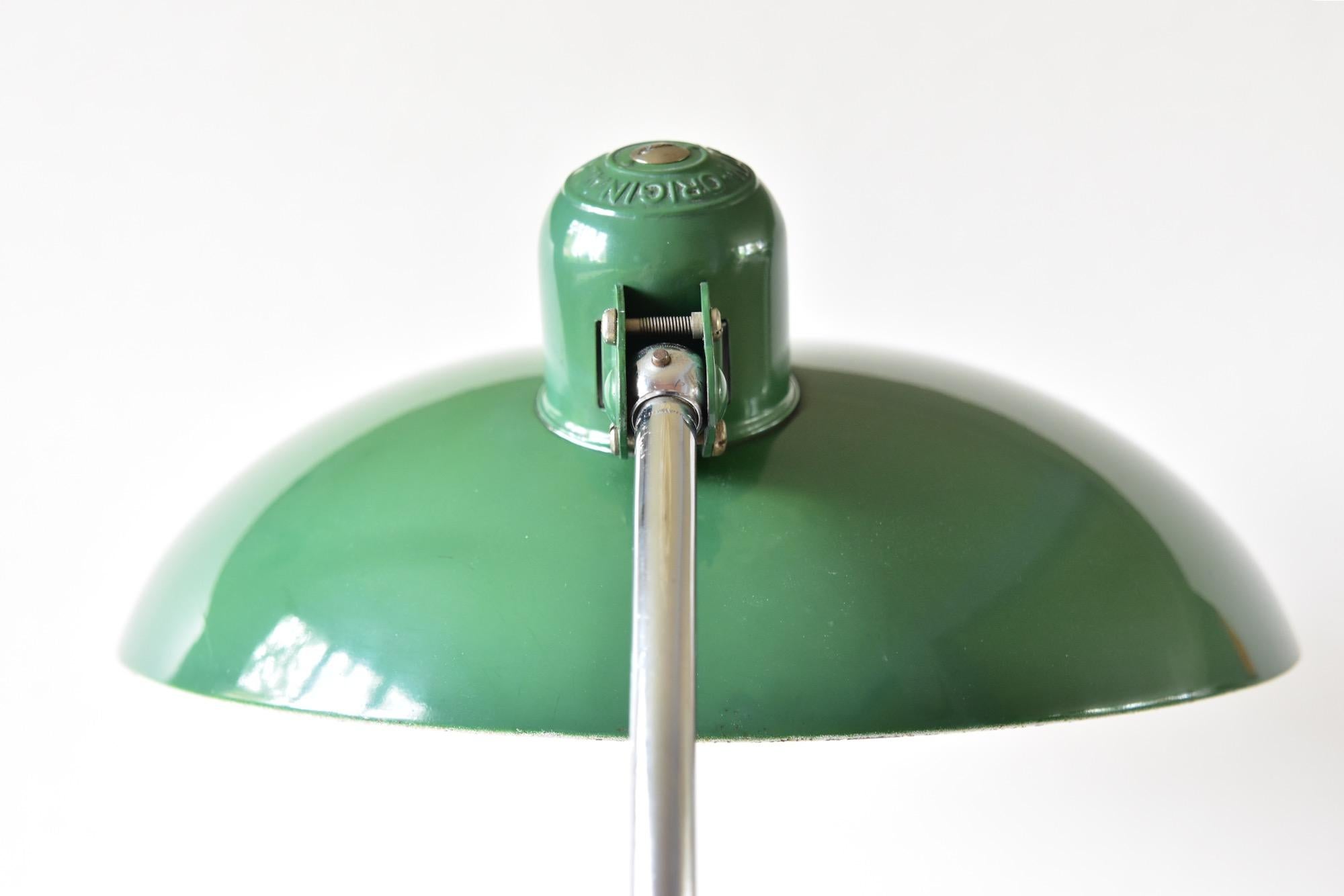 Green Christian Dell Table Lamp 6631 by Kaiser Idell Bauhaus, Germany 1