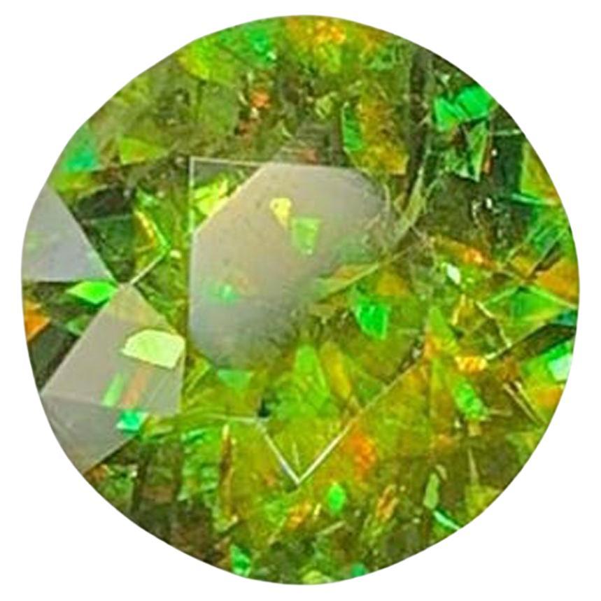 Grüner Chrom Sphene Edelstein: 1,78 Ct Rundschliff Titanit, Juni Geburtsstein im Angebot