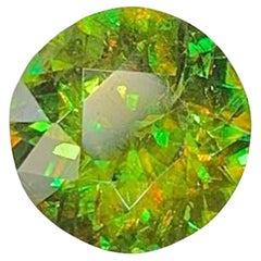 Green Chrome Sphene Gemstone: 1.78 Ct Round Cut Titanite, June Birthstone Green Chrome Sphene Gemstone: 1.78 Ct Round Cut Titanite, June Birthstone