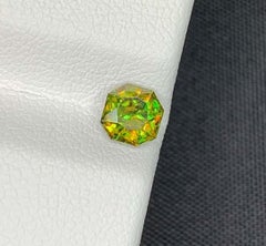 Green Chrome Sphene Gemstone: Lustrous Fancy Cut Titanite, 0.70 CT