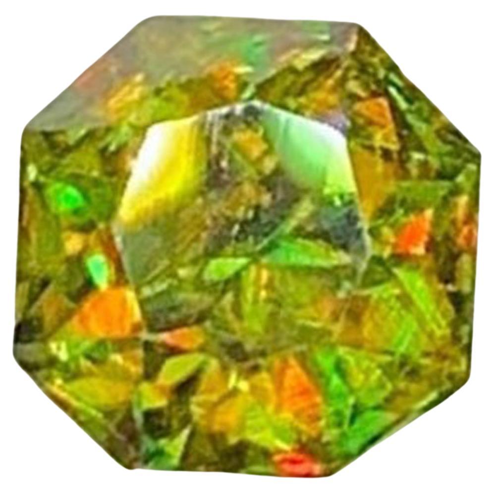 Green Chrome Sphene Gemstone: Lustrous Fancy Cut Titanite, 0.70 CT