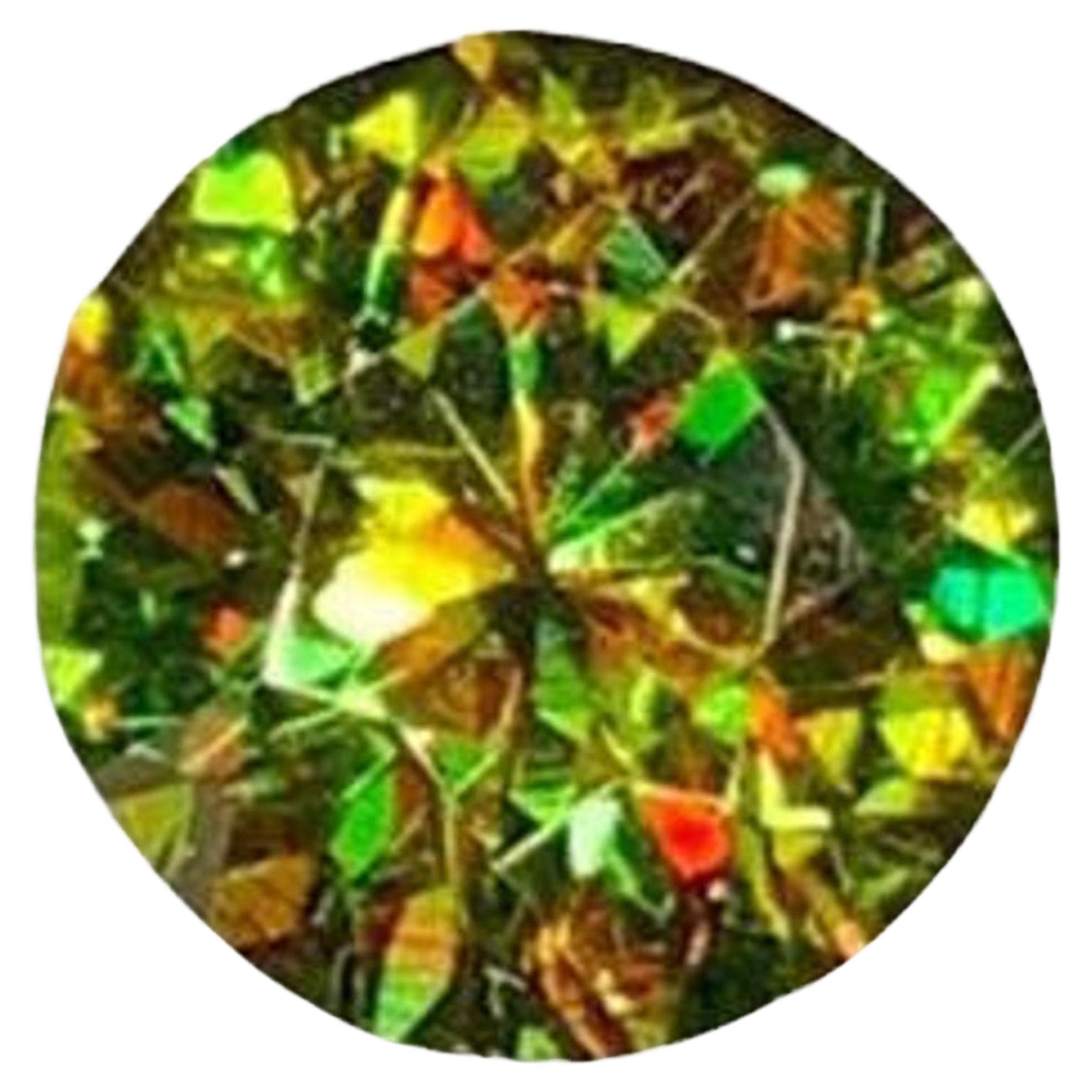Green Chrome Sphene Gemstone: Multi Color Round Cut Titanite, June Birthstone