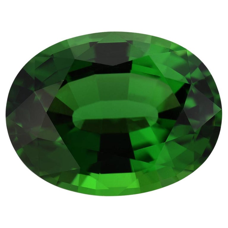 Green Chrome Tourmaline Ring Gem 7.70 Carat GIA Certified Loose