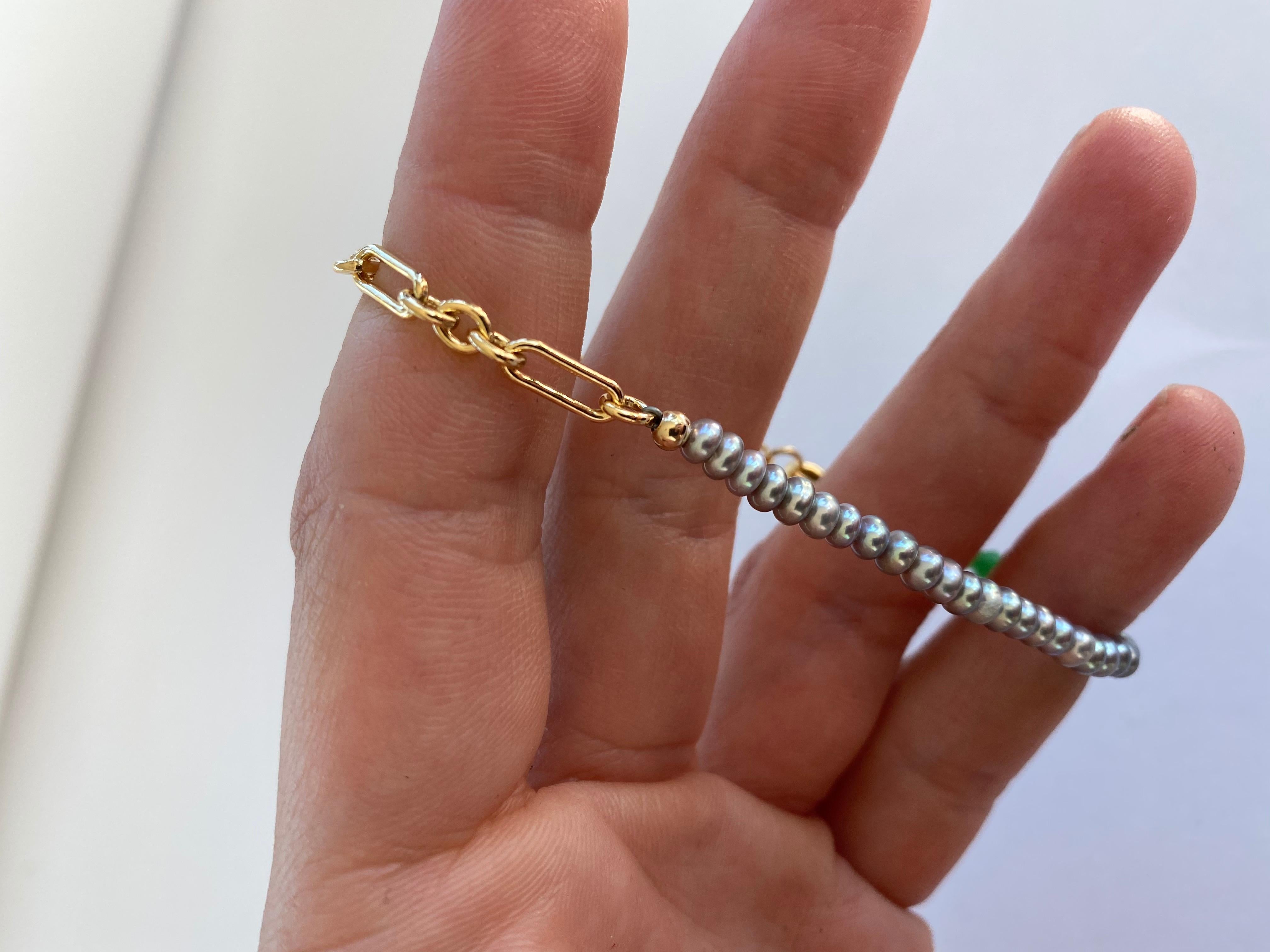 Perlen-Armband mit Chrysopras im Zustand „Neu“ im Angebot in Los Angeles, CA