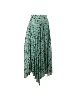 Camilla and Marc Green Cinzia Refracted Print Midi Pleated Skirt Size S