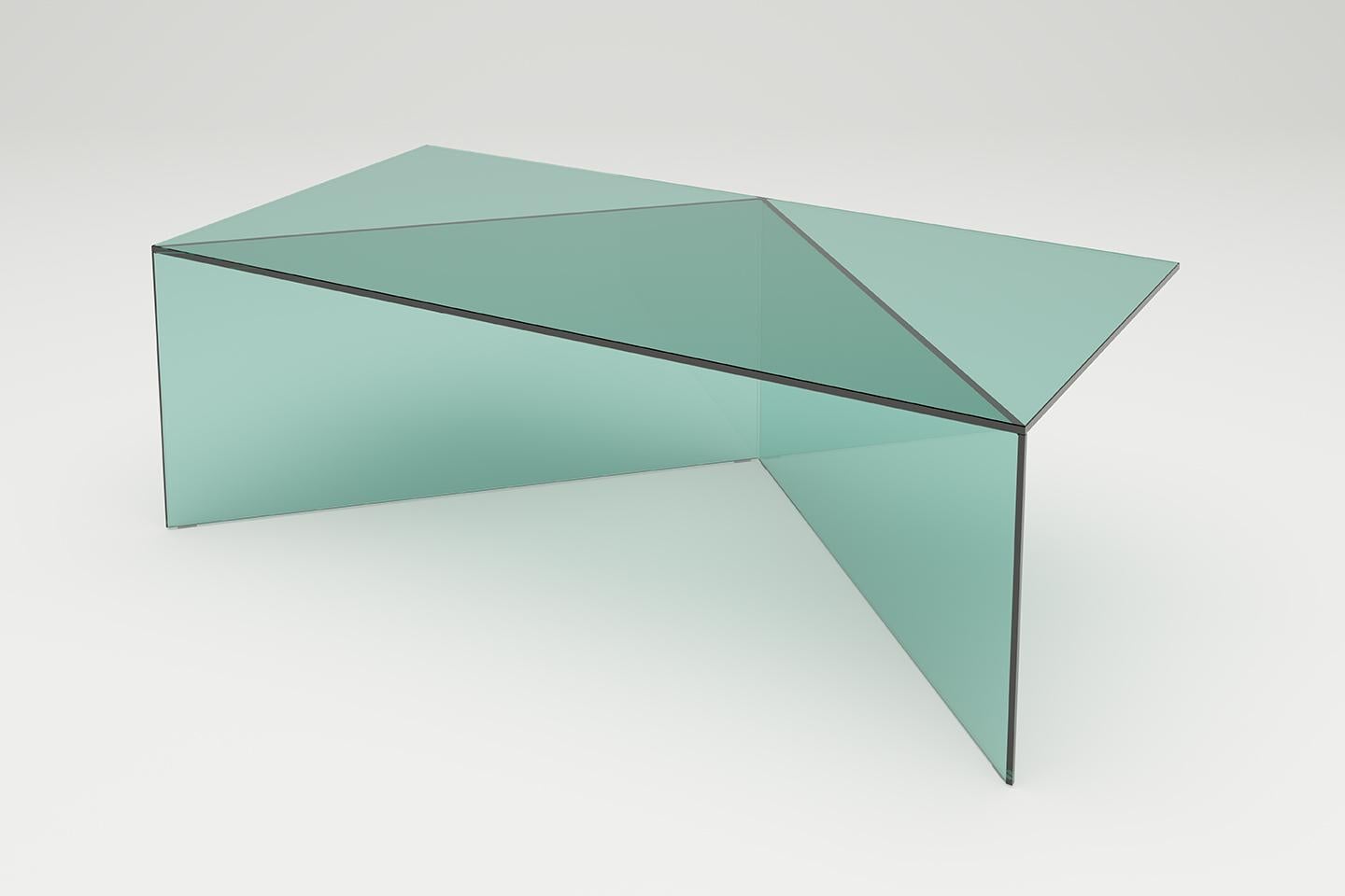 Green clear glass poly square coffe table by Sebastian Scherer
Dimensions: D120 x W30 x H40 cm
Materials: Solid coloured glass.
Weight: 34.4 kg.
Also Available: Colours:Clear white (transparent) / clear green / clear blue / clear bronze / clear