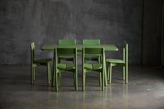Green "Coffee Bean" Dining Set by Pierre Gautier Delaye, France, 1965