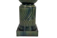 Green Column by Massier, Vallauris, France, circa 1880
