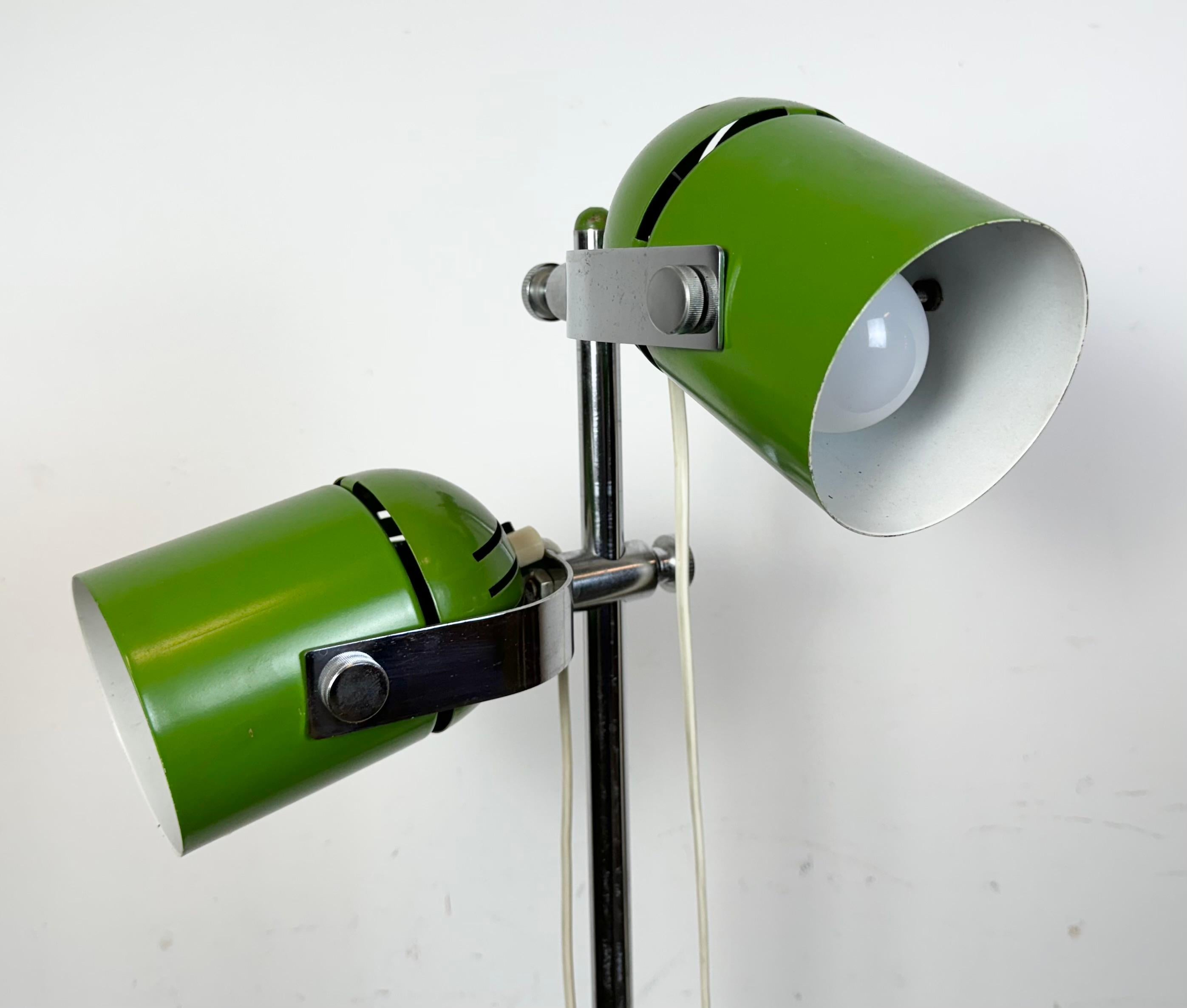 Industrial Green Combi Lux Floor Lamp by Stanislav Indra for Lidokov, 1970s