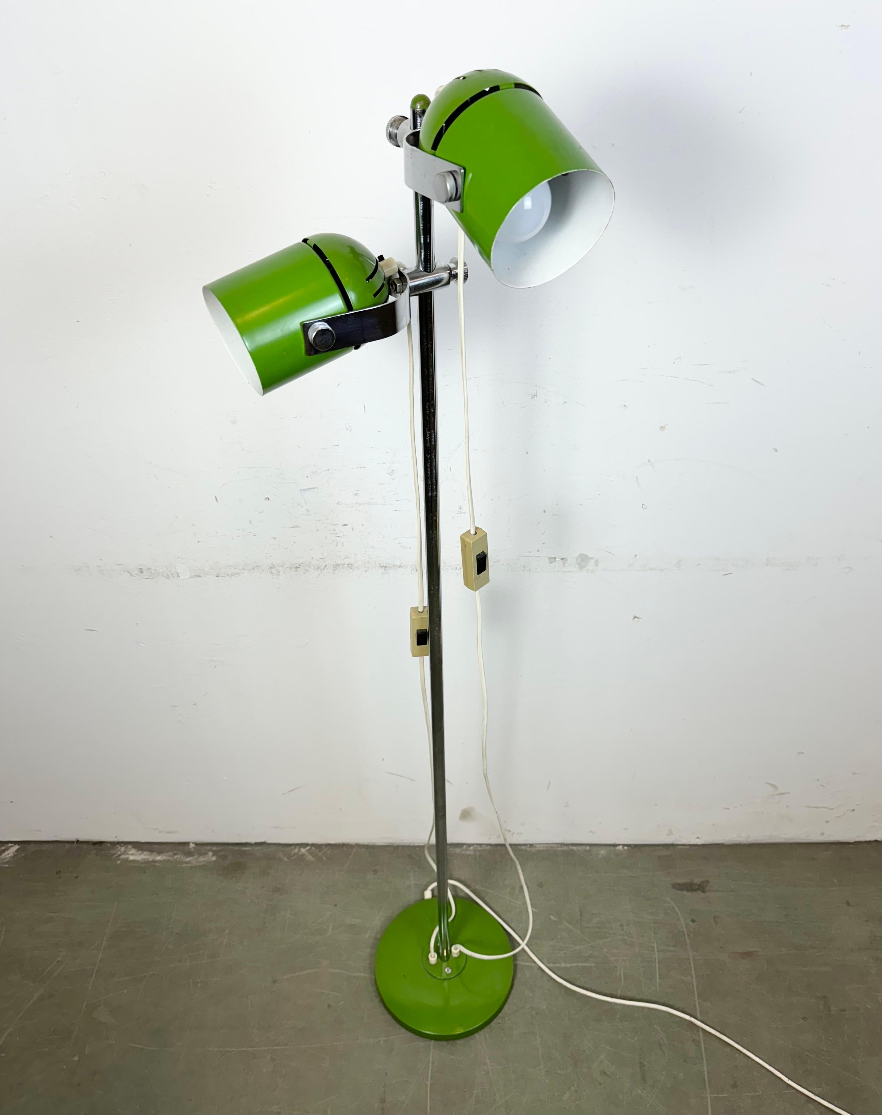 Green Combi Lux Floor Lamp by Stanislav Indra for Lidokov, 1970s In Good Condition In Kojetice, CZ