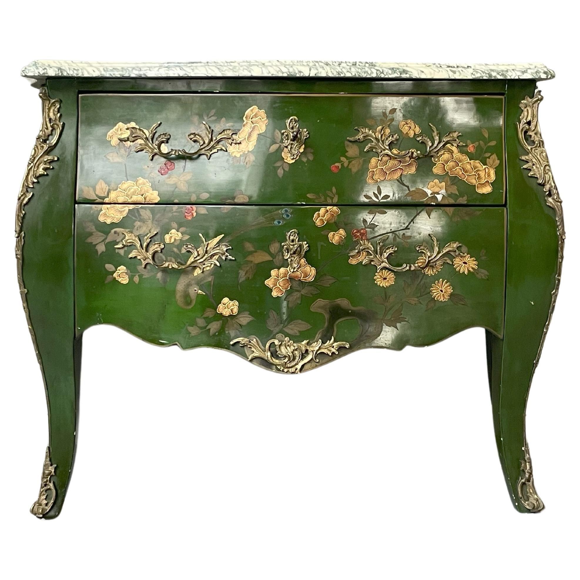 Green Commode with White top For Sale
