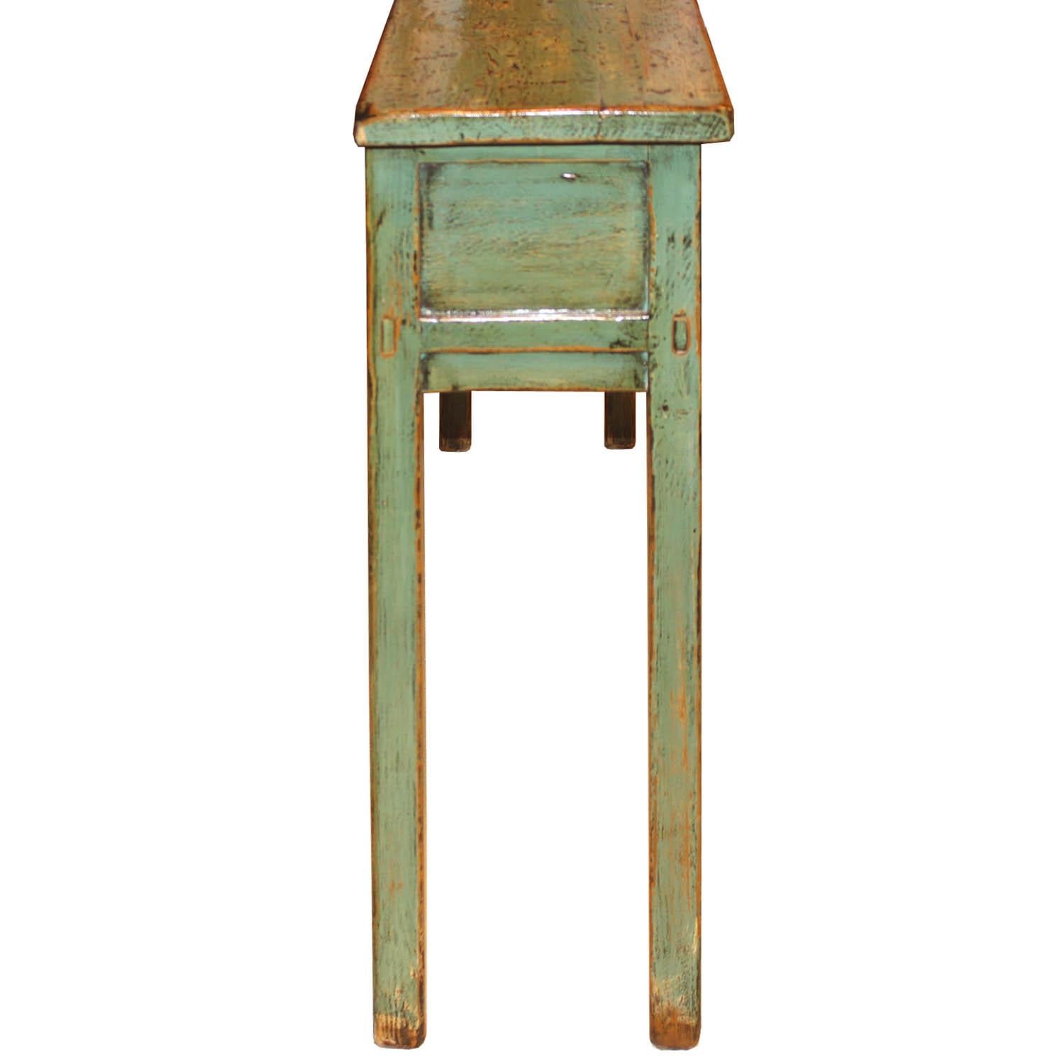 Mid-20th Century Green Console Table