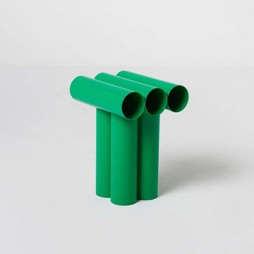 Modern Green Contemporary Aluminium Lacquered Stool Model ''SEPTEM'' by Axel Chay
