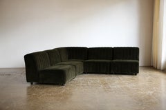 Green Corduroy Modular Corner Sofa