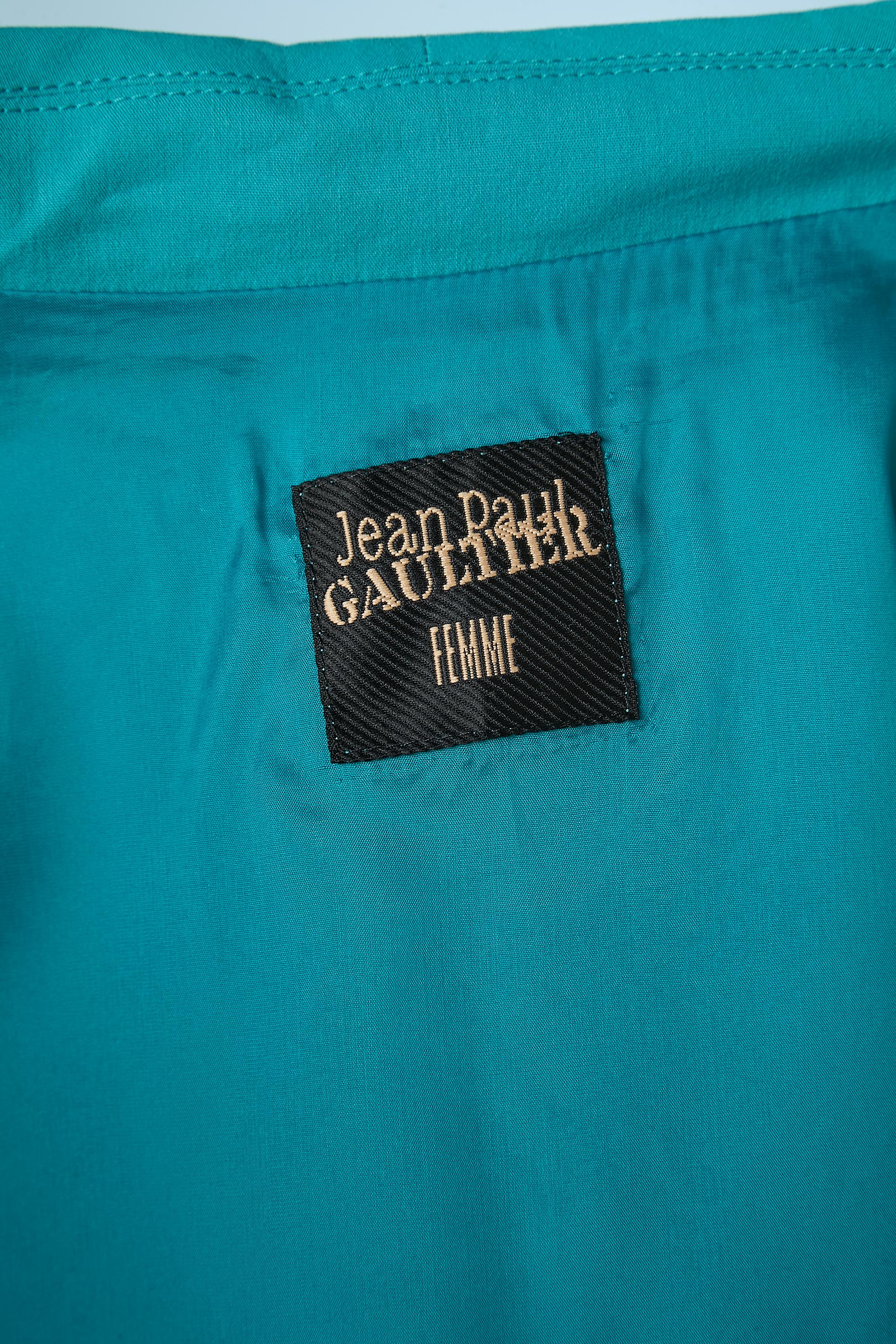 Veste en coton vert Jean-Paul Gaultier Femme en vente 2