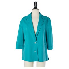Giacca monopetto in cotone verde Jean Paul Gaultier Femme