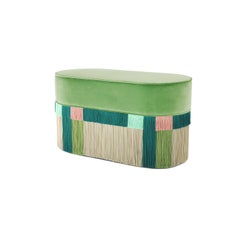 Green Couture Geometric Wien Pouf