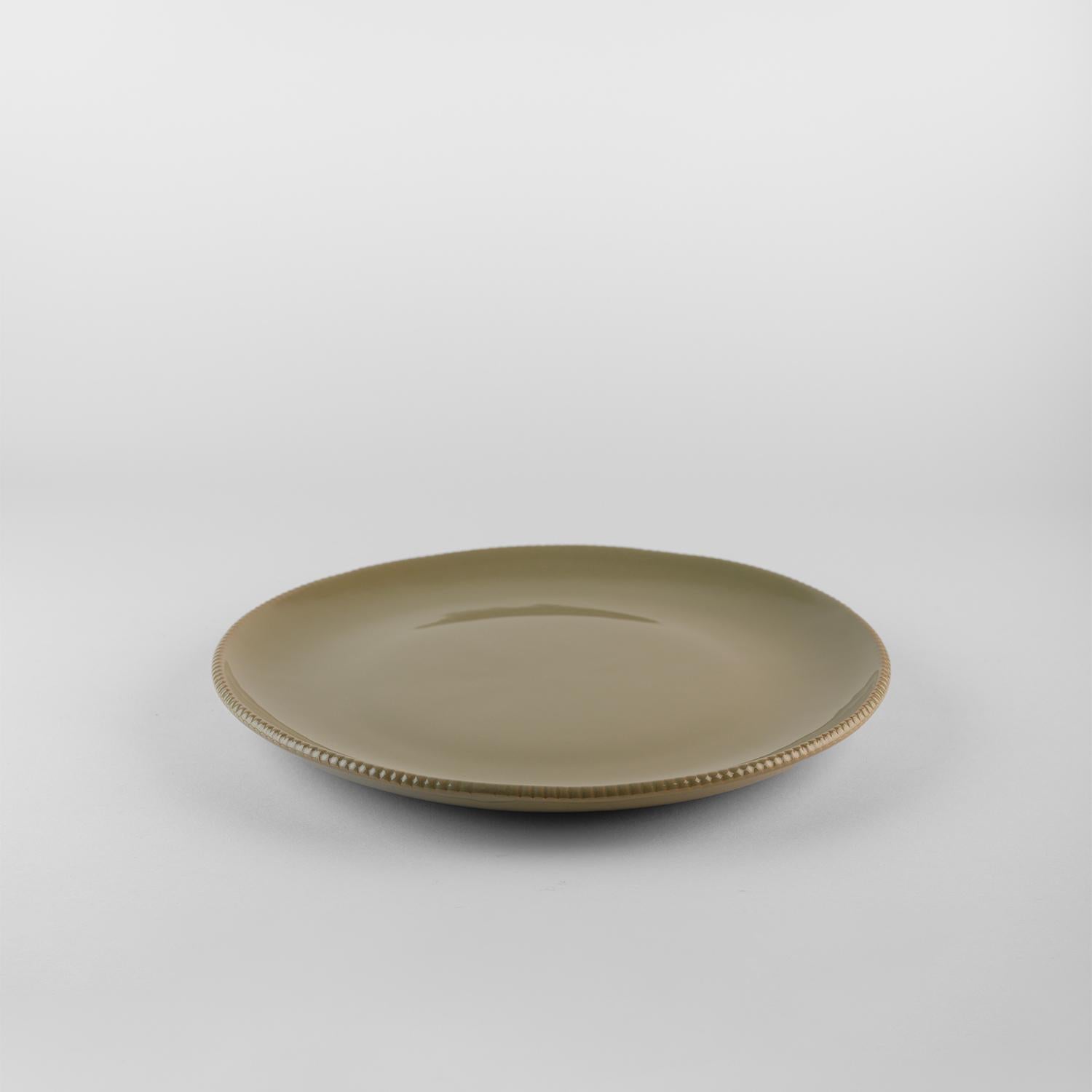 Platos verdes almenados: Sopa, soporte, plato auxiliar para 4. Hecho a mano en Italia 2024 Italiano en venta