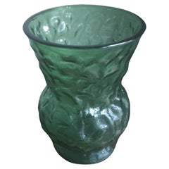 Green Crinkle Glass Vase by Brody Co. Cleveland, OH 