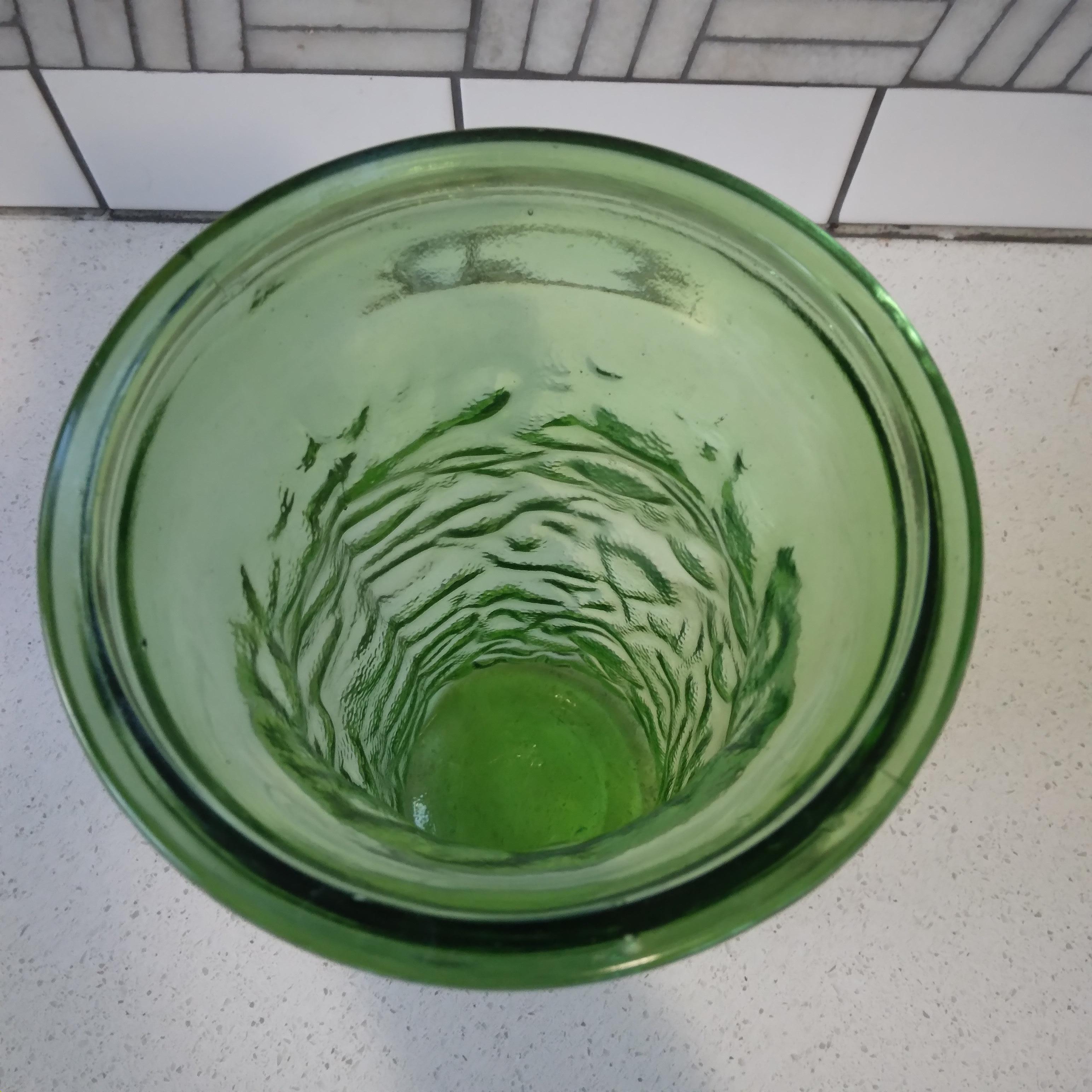 eo brody co green glass bowl