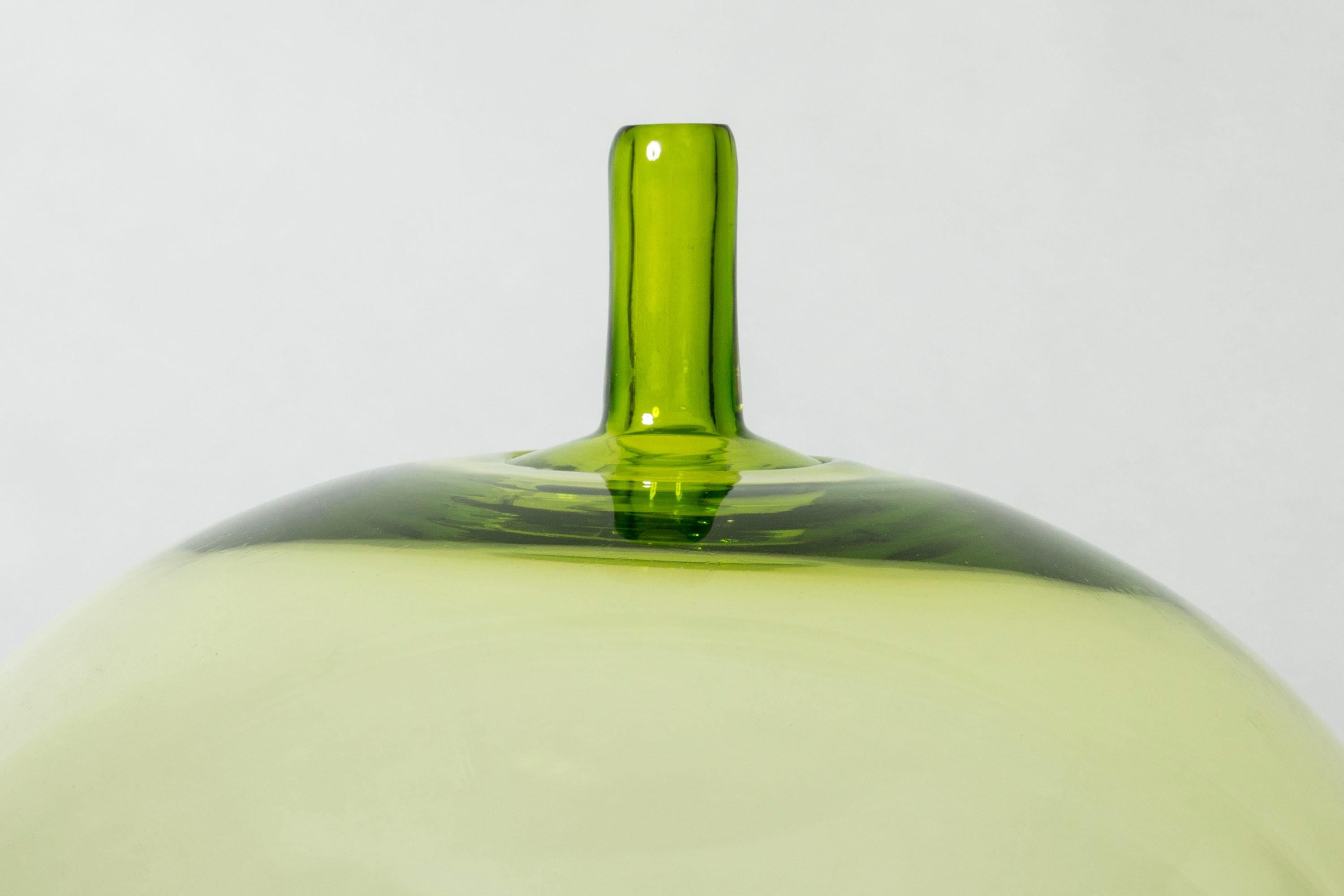 Swedish Green Crystal Glass Apple by Ingeborg Lundin for Orrefors, Sweden, 1957 For Sale