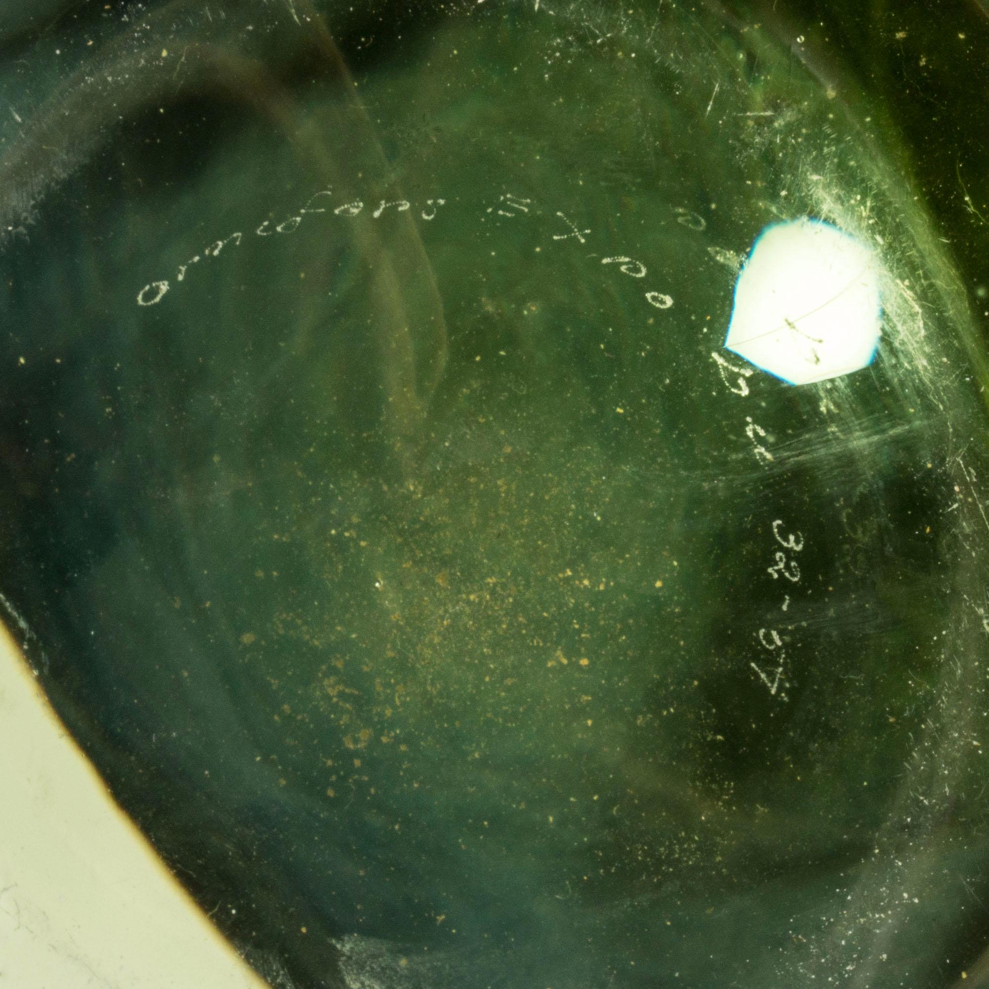 Green Crystal Glass Apple by Ingeborg Lundin for Orrefors, Sweden, 1957 For Sale 1