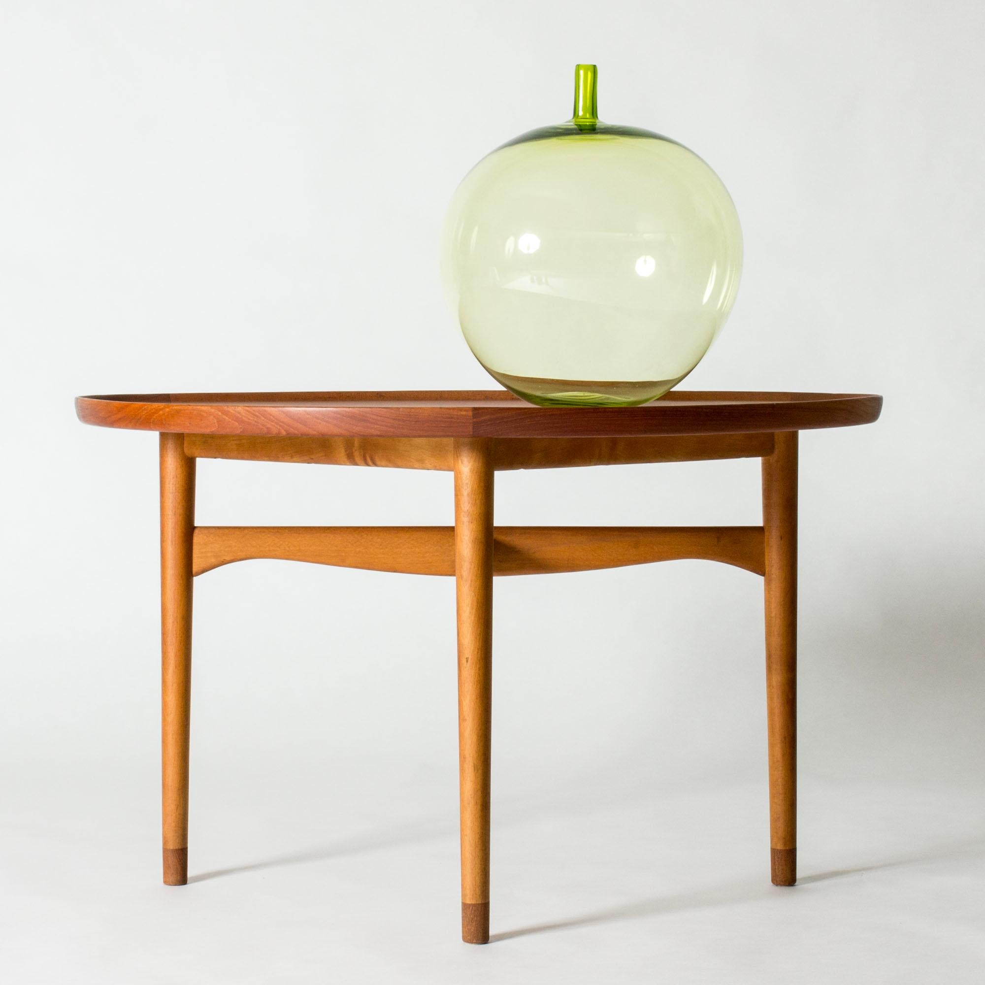 Green Crystal Glass Apple by Ingeborg Lundin for Orrefors, Sweden, 1957 For Sale 2