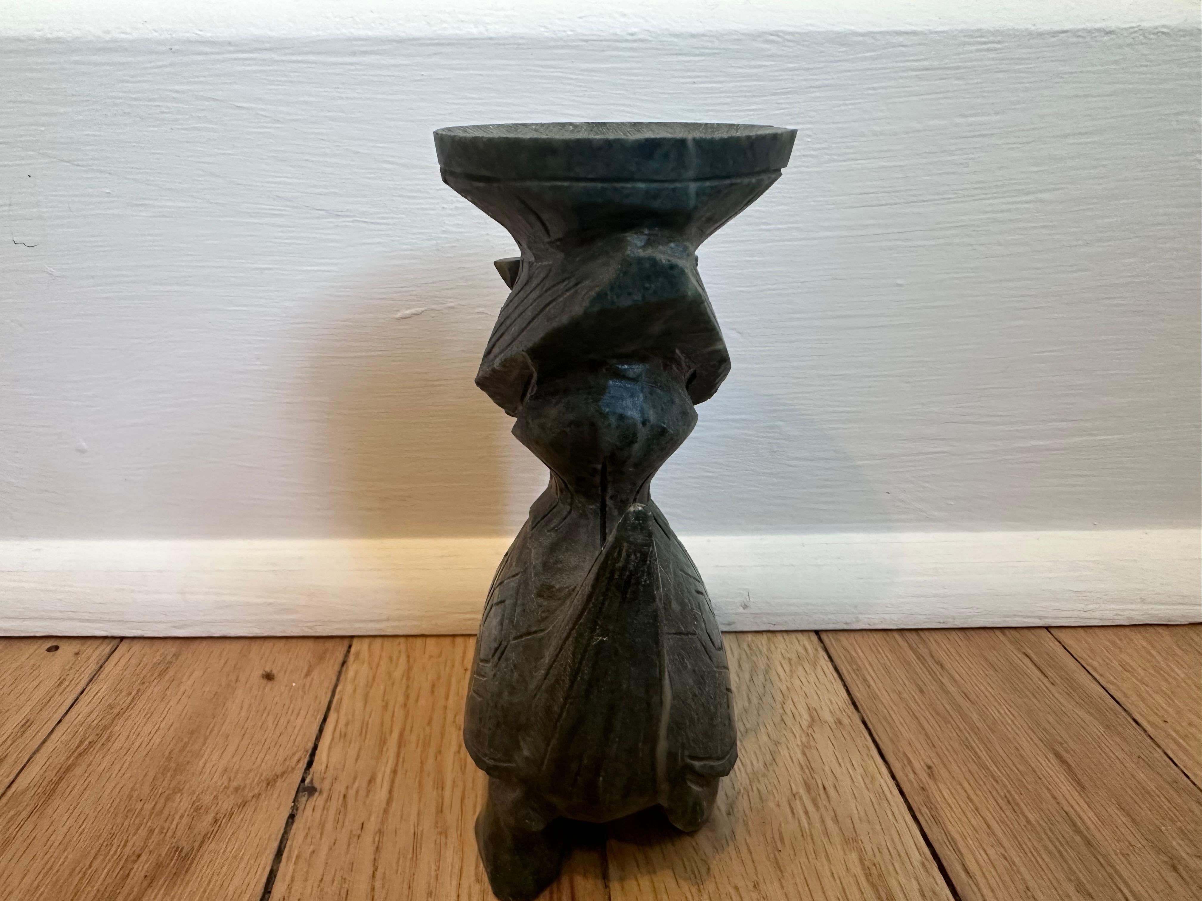 Greene & Greene Stone Stone Dragon Carving With Dish Candleholder Incense Holder en vente 5