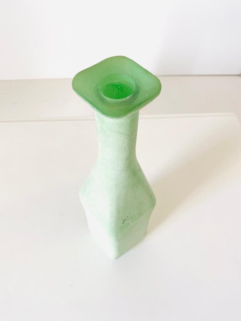 Mid-Century Modern Green Decorative Bottle, Italy 1950's For Sale