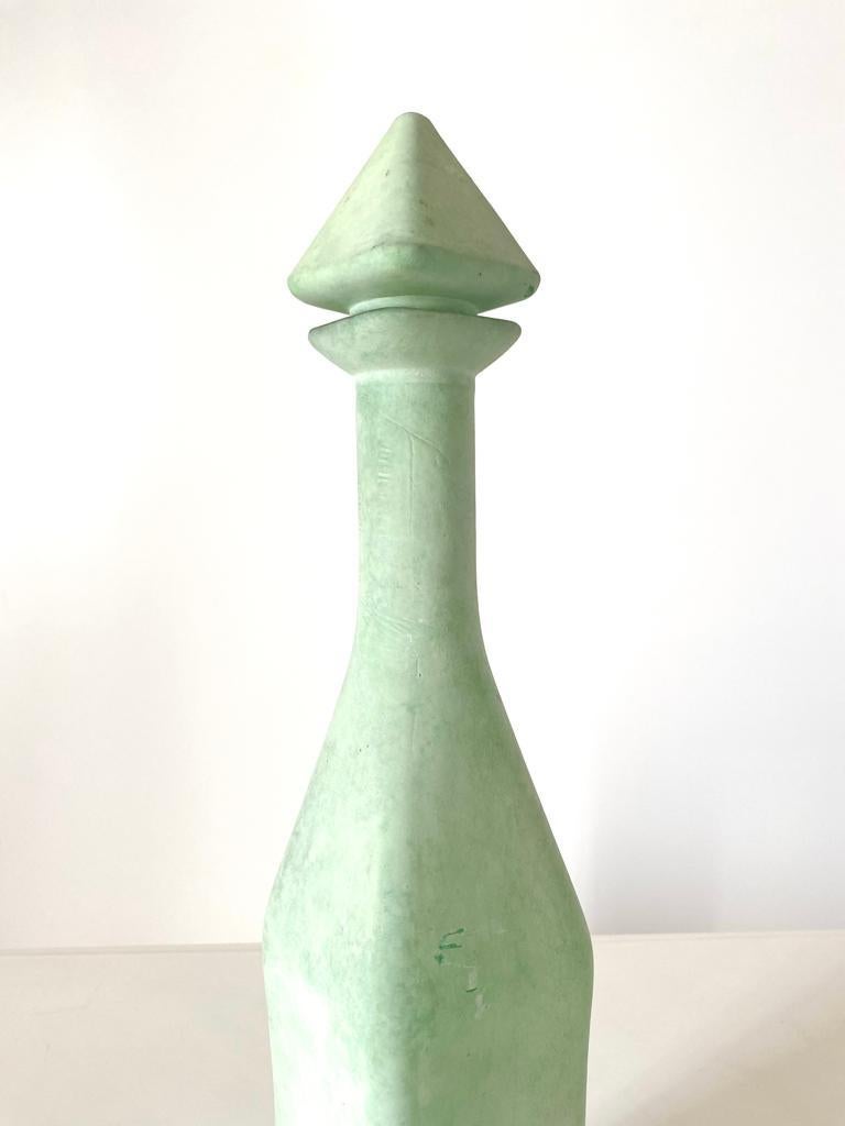 20th Century Green Decorative Bottle, Italy 1950's For Sale