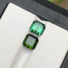 Green & Deep Olive Green Natural Tourmaline Loose Gemstones 3.65 Ct for Jewelry