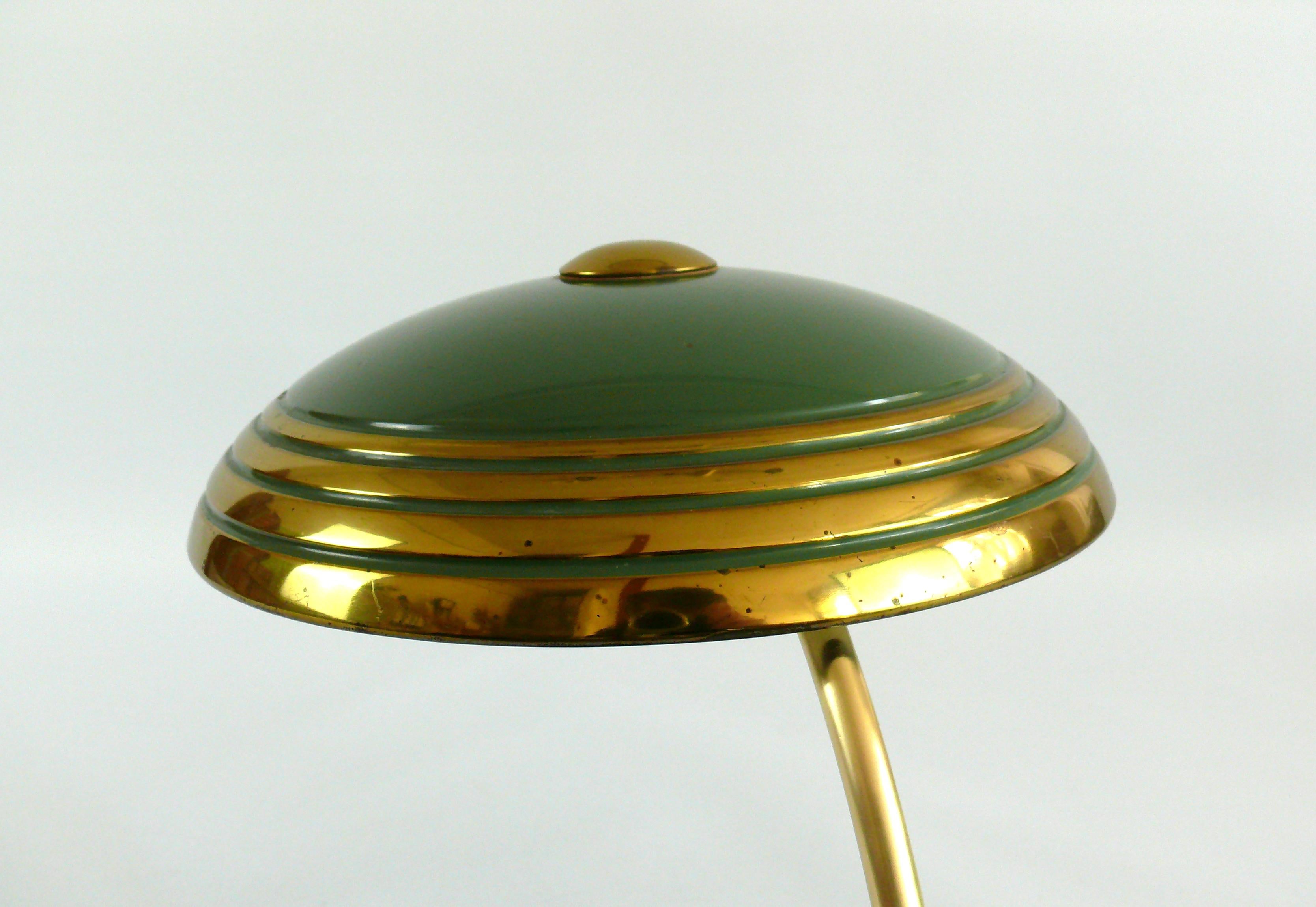Schreibtischlampe in Grün von Helo Leuchten, Deutschland, 1950er Jahre (Metall)