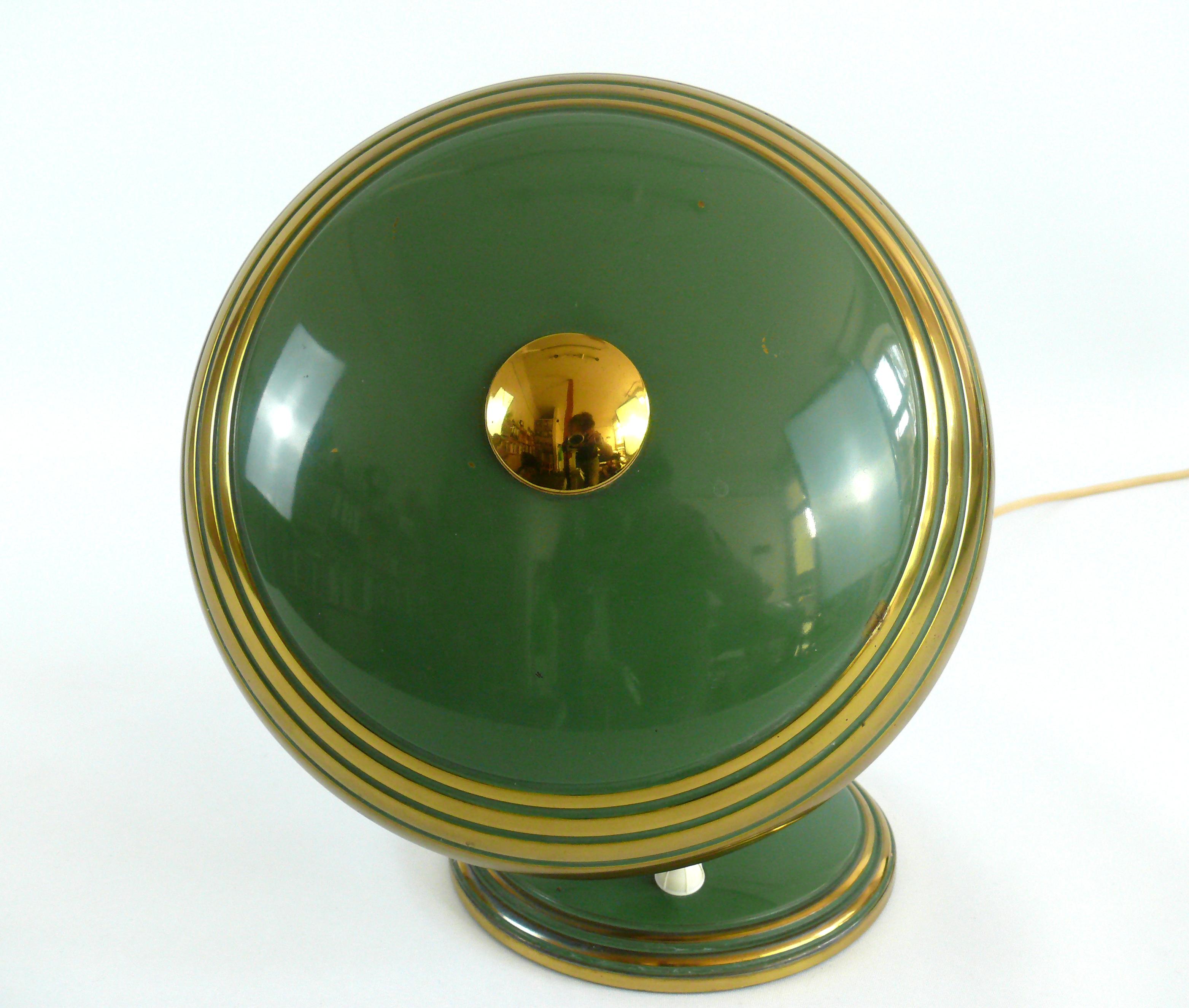 Schreibtischlampe in Grün von Helo Leuchten, Deutschland, 1950er Jahre 1
