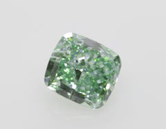 Green Diamond - 0.41ct Natural Loose Fancy Intense Green Color GIA VS1 Cushion