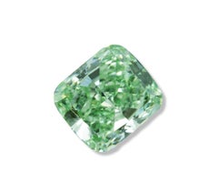 Green Diamond - 0.53ct Natural Loose Fancy Intense Green Color GIA VS2 Cushion