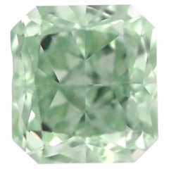 Green Diamond - 0.53ct Natural Loose Fancy Yellowish Green Color GIA VS1 Radiant