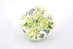 Green Diamond - 1.77ct Natural Loose Fancy Yellow Green Diamond GIA Cushion SI1