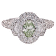 Green Diamond Ring